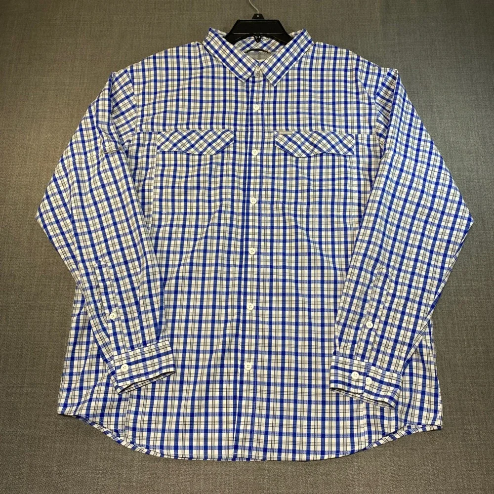 Columbia (Lot of 2) Omni-Shade Plaid Hiking Shirt Mens XL Long Sleeve Button Up